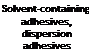 Подпись: Solvent-containing adhesives, dispersion adhesives 