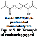 Подпись: 2,2,4-TrimethyM ,3-pentanediol monoisobutyrate Figure 5.18: Example of coalescing agent 