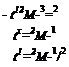 Подпись: - t12M-3=2 tx=2M-1 t1=2M-1/2