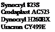 Подпись: Synocryl 823S Crodaplast AC523 Dynocryl H260BX Uracron CY499E