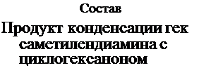 Подпись: Состав Продукт конденсации гек саметилендиамина с циклогексаноном 